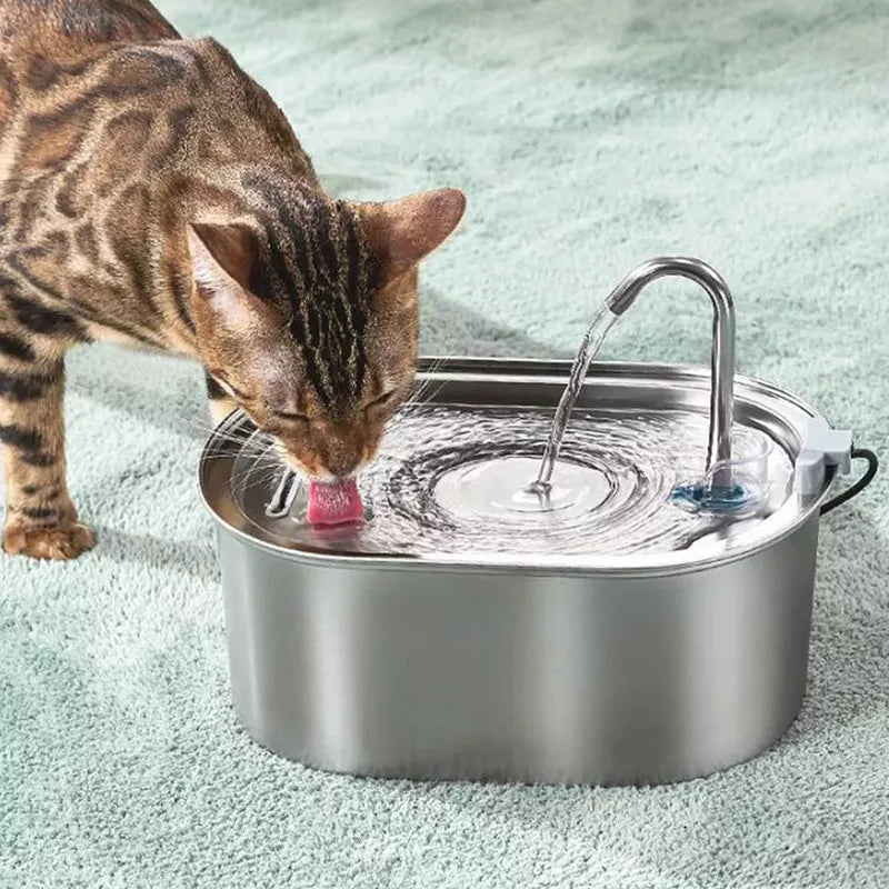 Bebedouro Inox Flow com Sensor de Movimento para Gatos (Elétrico)